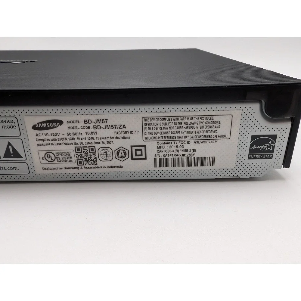 Samsung BD-Jm51 Curved Blu-Ray Player‎ No Remote TESTED